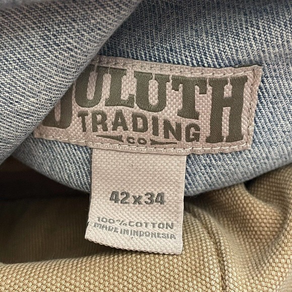 Duluth Trading Men’s Size 42 X 34” Straight Leg Light Wash Blue Jeans - Picture 2 of 12